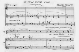 Le detachement vivant [música] : para canto y piano (1916-1918)