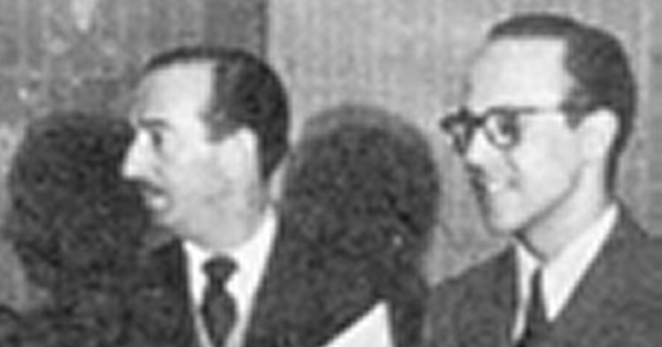 Carlos Riesco con René Amengual, 1953