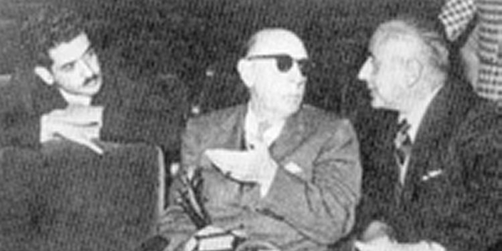 Jorge Urrutia y Gustavo Becerra con Igor Stravinsky, 1960