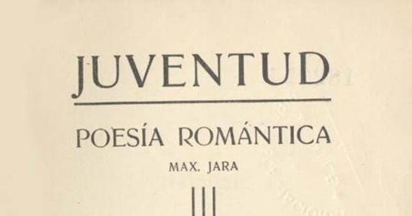 Juventud : poesía romántica