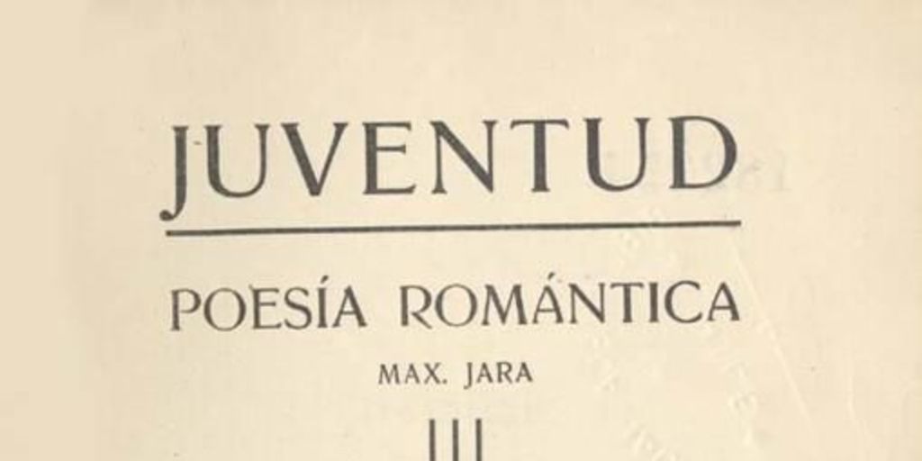 Juventud : poesía romántica