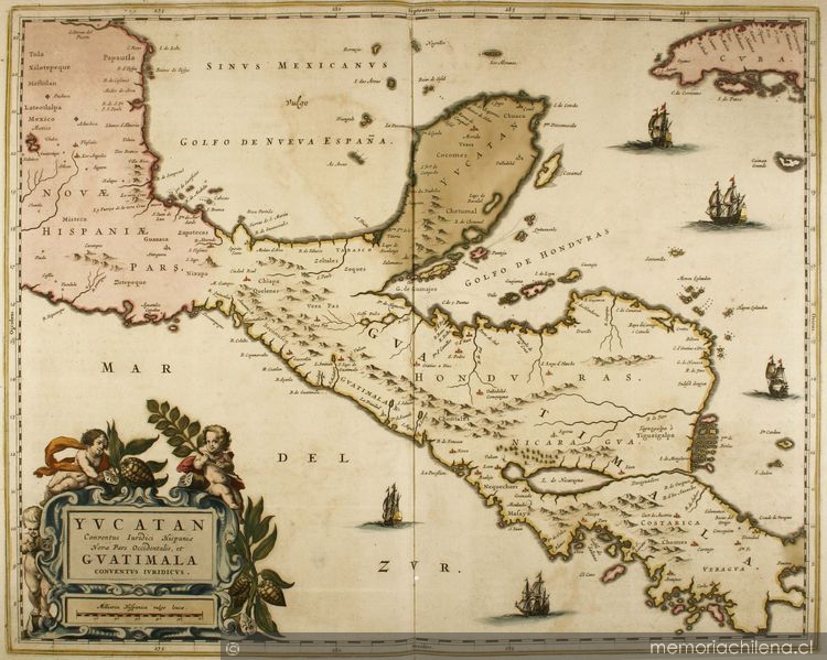 Yucatan convertís iuridici Hispaniae Nova pars occidentales, et Guatemala contentus iuridicus