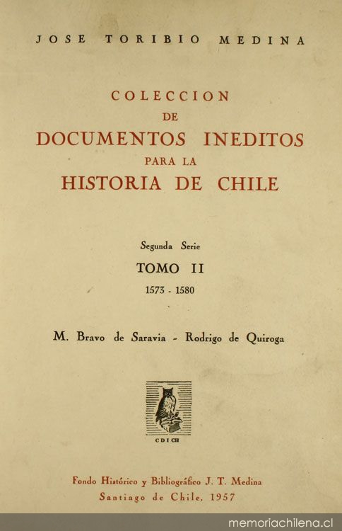 Colección de documentos inéditos para la historia de Chile : segunda serie