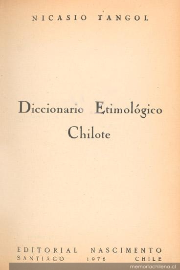 Diccionario etimológico chilote