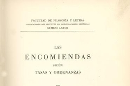 Las encomiendas según tasas y ordenanzas