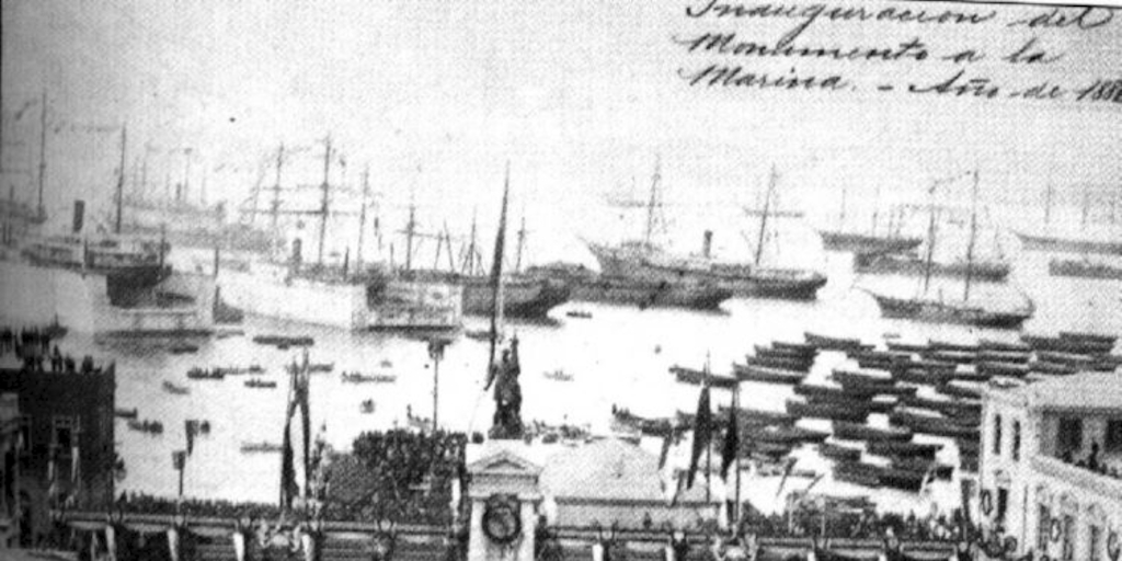 Inauguración del Monumento a la Marina, Valparaíso, 21 de Mayo de 1886