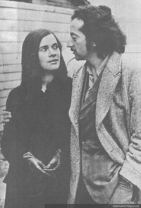 Floridor Pérez y su esposa Natacha llegando a Temuco, 1973