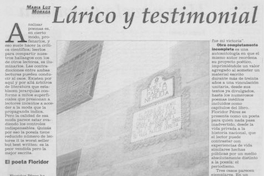 Lárico y testimonial