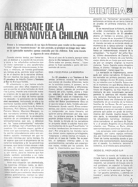 Al rescate de la buena novela chilena