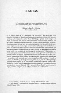 El desorden de Adolfo Couve