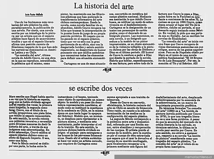 La historia del arte se escribe dos veces