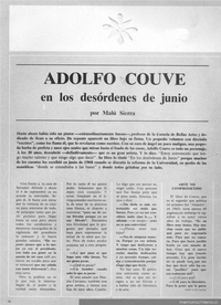 Adolfo Couve en los desórdenes de junio