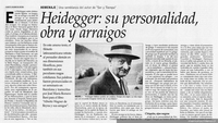 Heidegger : su personalidad, obra y arraigos