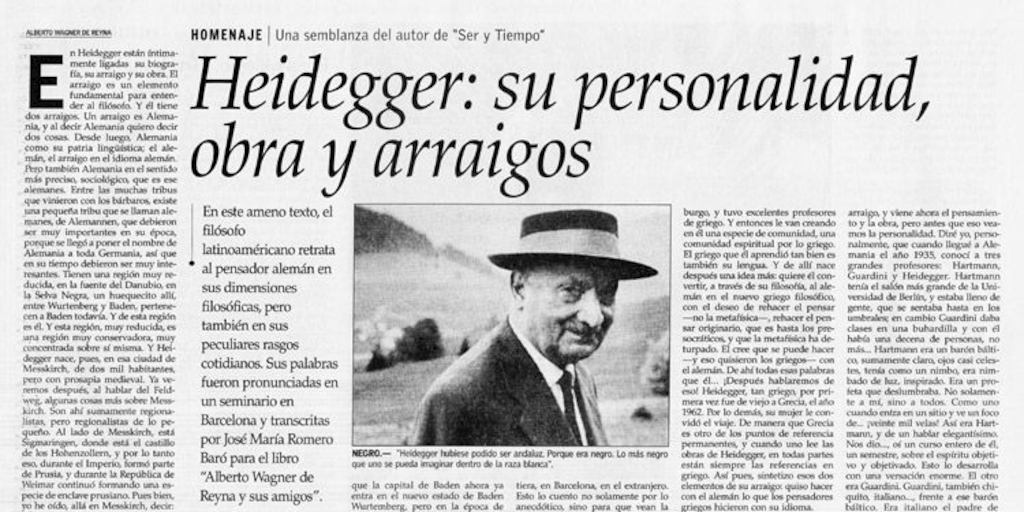 Heidegger : su personalidad, obra y arraigos