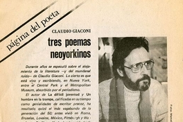 Tres poemas neoyorkinos