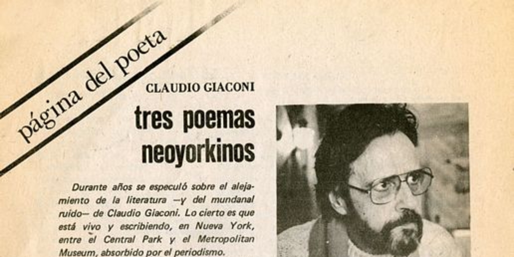 Tres poemas neoyorkinos