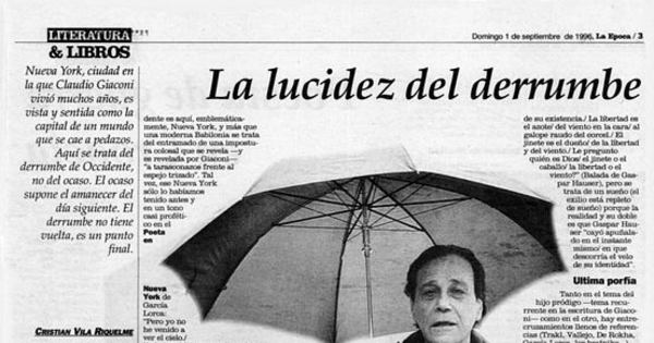 La lucidez del derrumbe