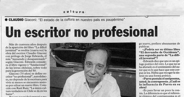 Un escritor no profesional