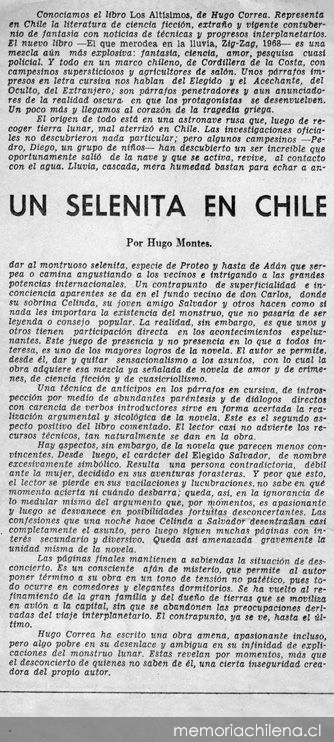 Un selenita en Chile