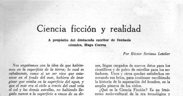 Ciencia ficción y realidad