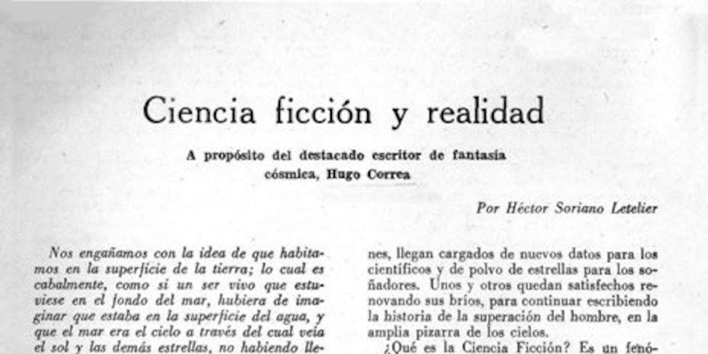 Ciencia ficción y realidad