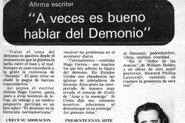 A veces es bueno hablar del demonio