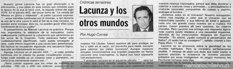 Lacunza y los otros mundos