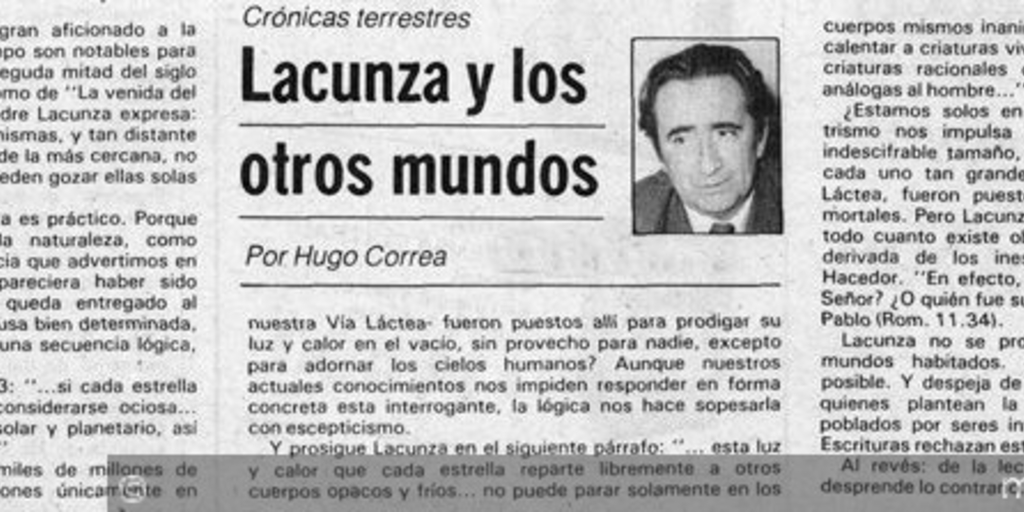 Lacunza y los otros mundos