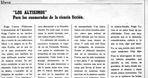 "Los altísimos" para los enamorados de la ciencia ficción