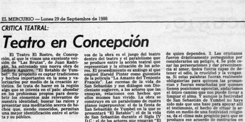 Teatro en Concepción