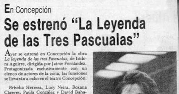Se estrenó "La leyenda de las tres Pascualas"