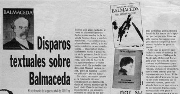 Disparos textuales sobre Balmaceda