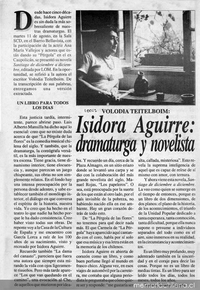 Isidora Aguirre, dramaturga y novelista