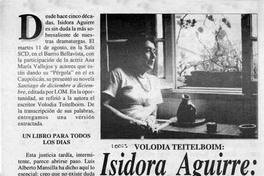 Isidora Aguirre, dramaturga y novelista