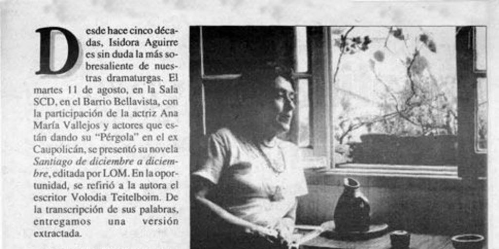 Isidora Aguirre, dramaturga y novelista