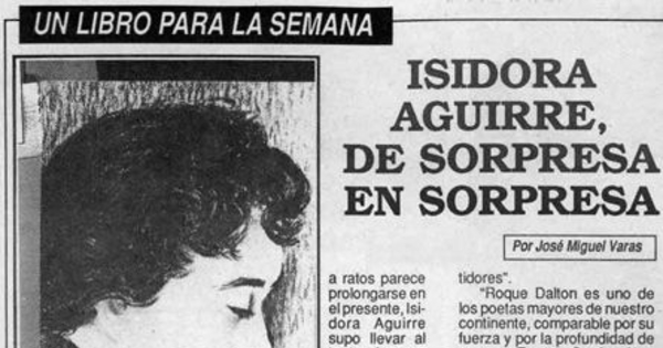 Isidora Aguirre, de sorpresa en sorpresa