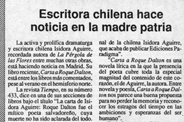 Escritora chilena hace noticia en la madre patria