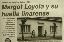 Margot Loyola y su huella linarense