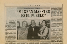 Mi gran maestro es el pueblo