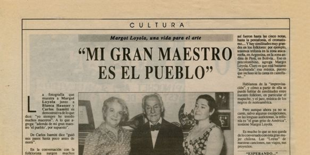 Mi gran maestro es el pueblo