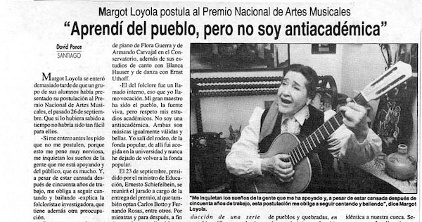 "Aprendí del pueblo, pero no soy antiacadémica"