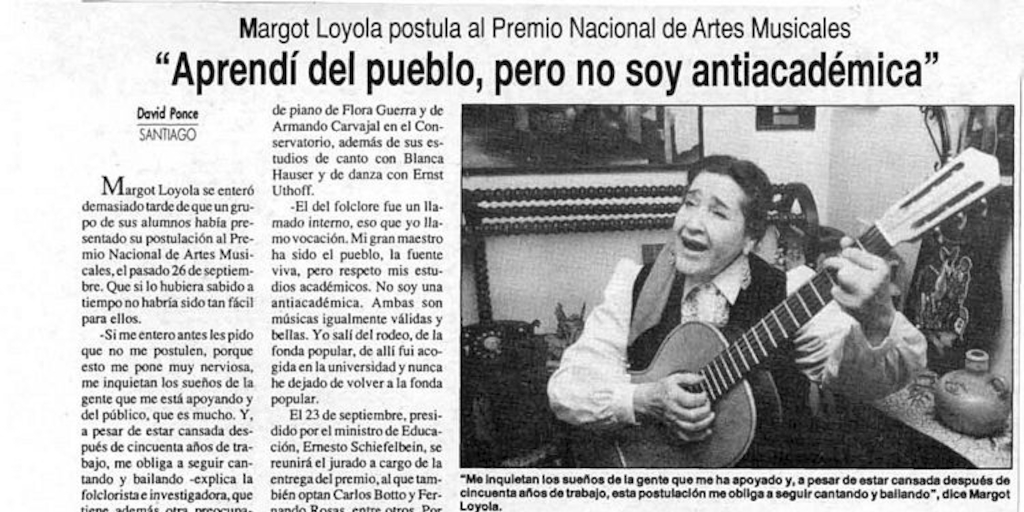 "Aprendí del pueblo, pero no soy antiacadémica"