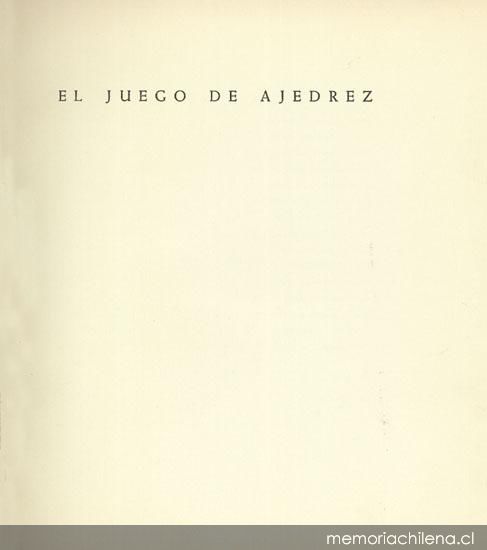 El juego de ajedrez, o, Visiones del país de las maravillas