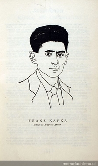 Franz Kafka dibujo por Mauricio Amster, 1950