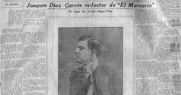 Joaquín Díaz Garcés, redactor de El Mercurio