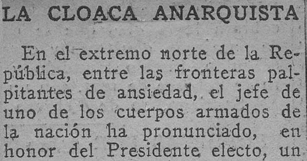 La cloaca anarquista