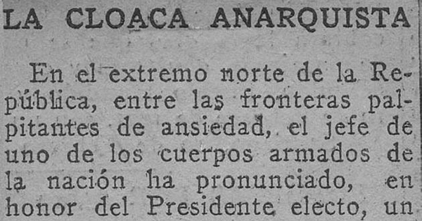 La cloaca anarquista