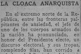 La cloaca anarquista