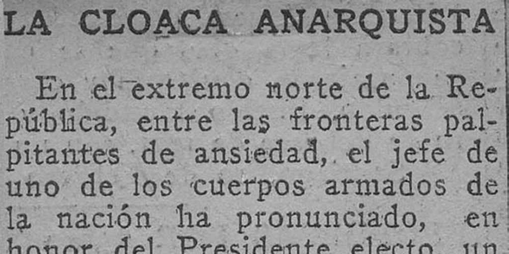 La cloaca anarquista