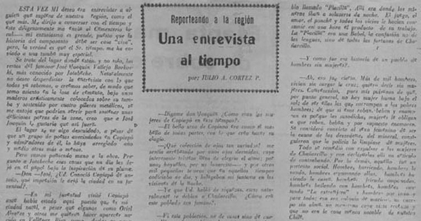 Una entrevista al tiempo